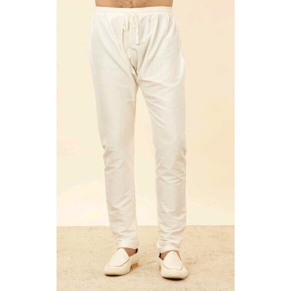 Manyavar Men Blended Cotton Embroidered Kurta Pyjama Set SZ L Gray Top - Picture 5 of 12